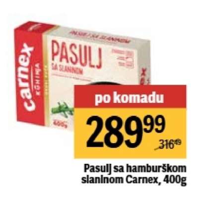 Pasulj sa hamburškom slaninom Carnex 400g