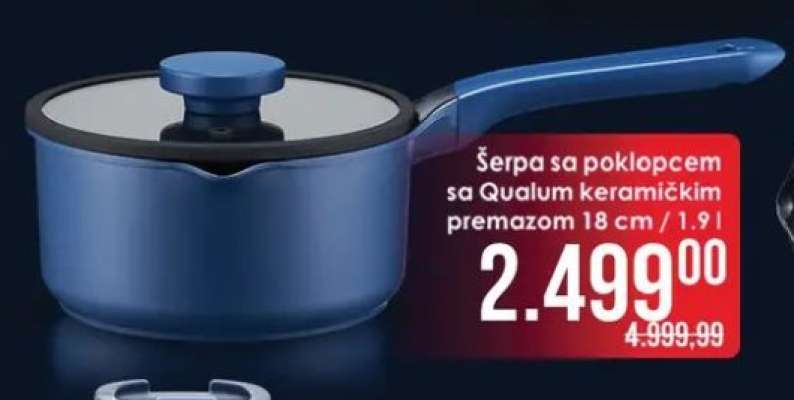 Šerpa sa poklopcem sa Qualum keramičkim premazom