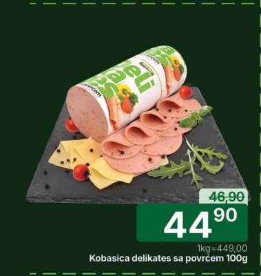 Kobasica delikates sa povrćem 100g