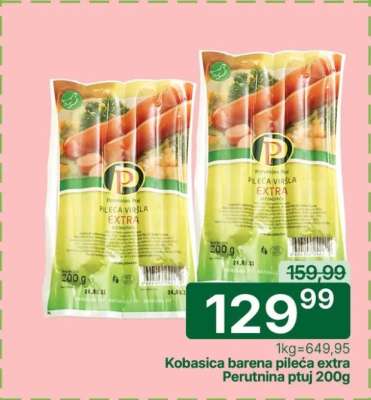 Kobasica barena pileća extra