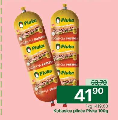 Kobasica pileća Pivka 100g
