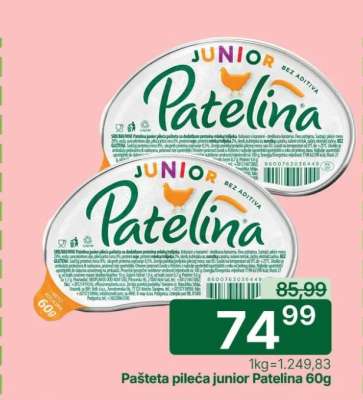 Pašteta pileća junior Patelina 60g