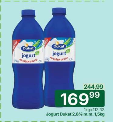 Jogurt Dukat 2,8% m.m. 1,5kg