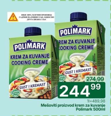 Mešoviti proizvod krem za kuvanje Polimark 500ml