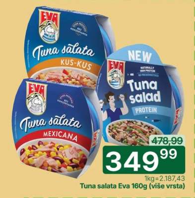 Tuna salata Eva 160g (više vrsta)