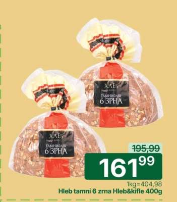 Hleb tamni 6 zrna Hleb&kifle 400g