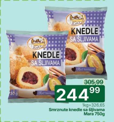 Smrznute knedle sa šljivama Mara 750g