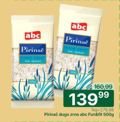 Pirinač dugo zrno ABC Fun&Fit 500g