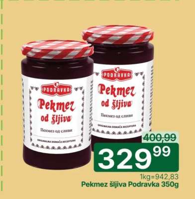 Pekmez Šljiva Podravka 350g