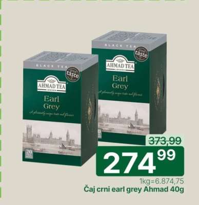 Čaj crni Earl Grey Ahmad , 40g