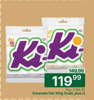 Karamela Kiki 100g (frutti, plus c)