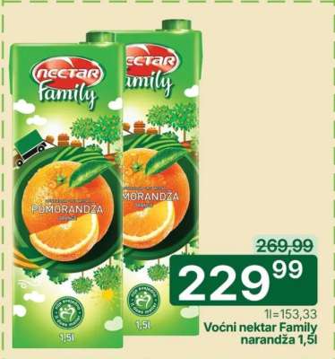 Voćni nektar Family narandža 1,5l