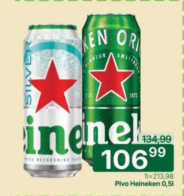 Pivo Heineken 0,5l