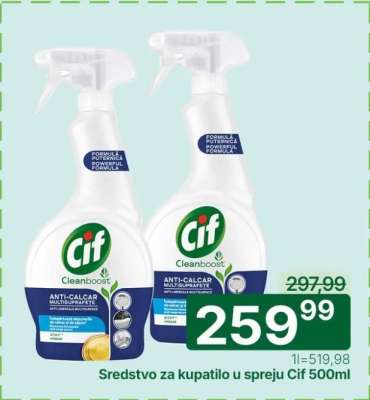 Sredstvo za kupatilo u spreju Cif 500ml