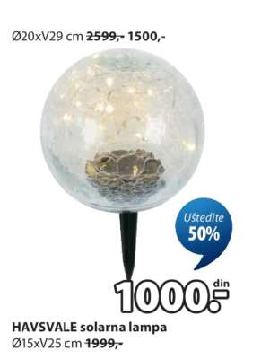 HAVSVALE SOLARNA LAMPA