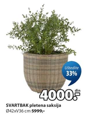 SVARTBAK pletena saksija