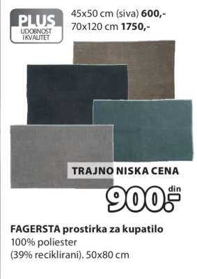 FAGERSTA PROSTIRKA ZA KUPATILO