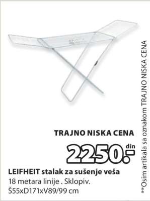 LEIFHEIT STALAK ZA SUŠENJE VEŠA