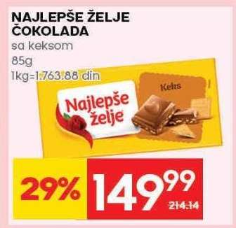 Najlepše želje čokolada