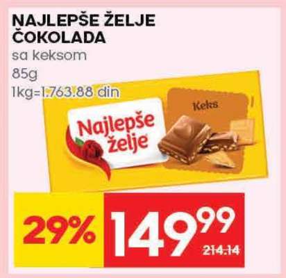 Najlepše želje čokolada