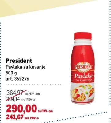 President Pavlaka za kuvanje