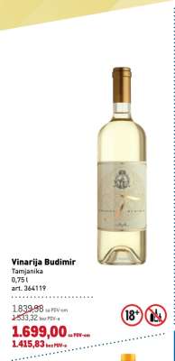Vinarija Budimir Tamjanika