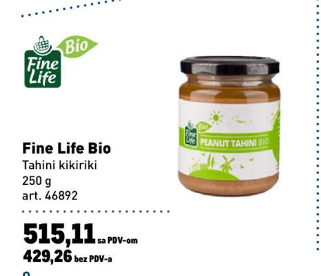 Fine Life Bio Tahini kikiriki