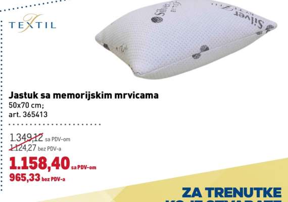 Jastuk sa memorijskim mrvicama