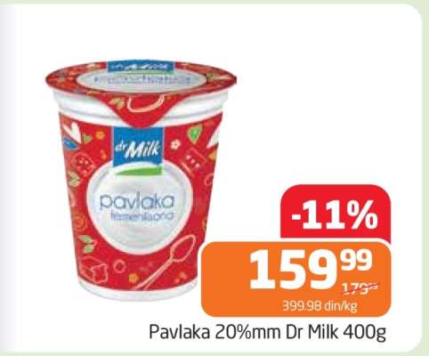 Pavlaka 20%mm Dr Milk 400g
