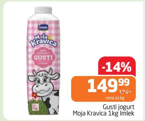 Gusti jogurt Moja Kravica 1kg Imlek