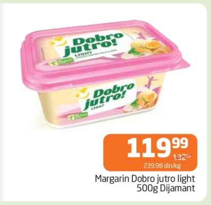 Margarín Dobro jutro light 500g Dijamant
