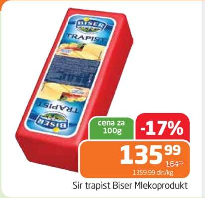 Sir trapist Biser Mlekoprodukt