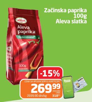 Začinska paprika Aleva slatka 100g