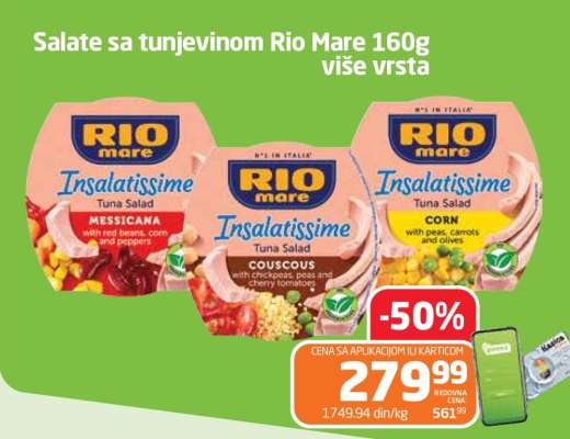 Salate sa tunjevinom Rio Mare 160g