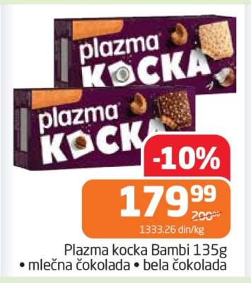 Plazma kocka Bambi 135g
