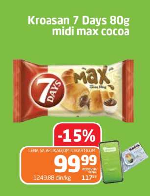 Kroasan 7 Days 80g midi max cocoa