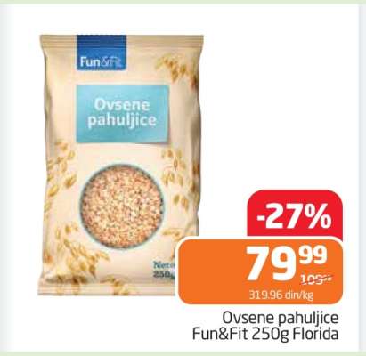 Ovsene pahuljice Fun&Fit 250g Florida