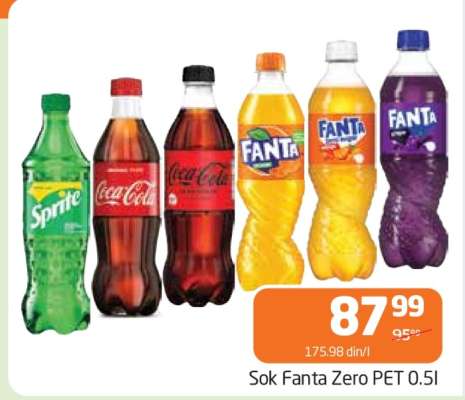 Sok Fanta Zero PET 0.5l