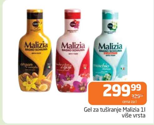 Gel za tuširanje Malizia 1l
