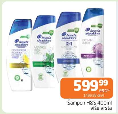 Šampon H&S 400ml