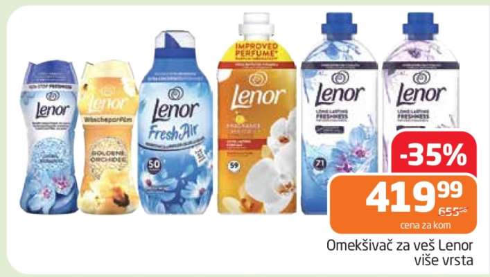 Omekšivač za veš Lenor više vrsta