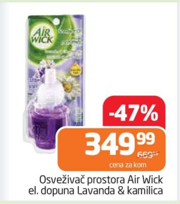 Osveživač prostora Air Wick el. dopuna Lavanda & kamilica