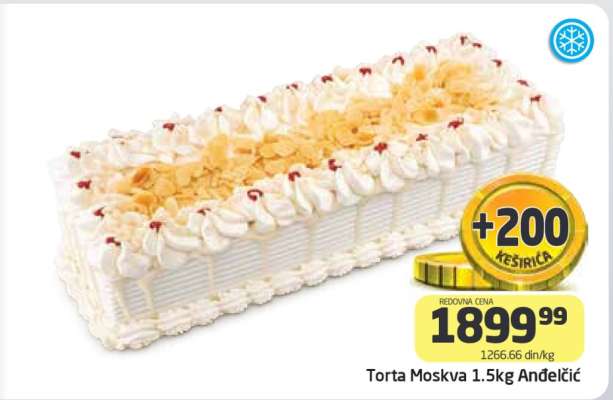 Torta Moskva 1.5kg Anđelić