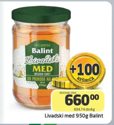 Livadski med 950g Balint