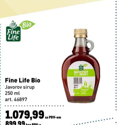 Fine Life Bio Javorov sirup