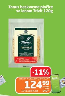 Tonus beskvasne pločice sa lanom Trivit 120g