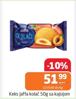 Keks Jaffa kolač 50g sa kajsijom