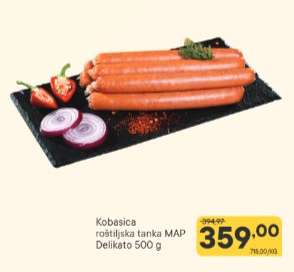 Kobasica roštiljska tanka MAP