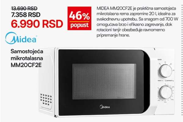 Samostojeća mikrotalasna MM20CF2E