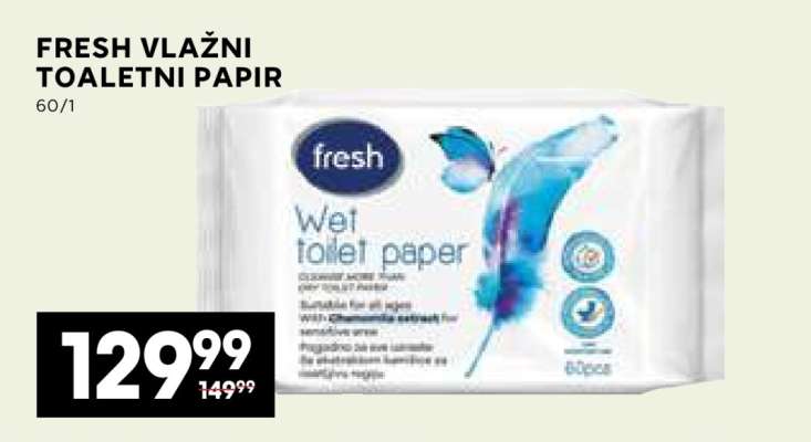 FRESH VLAŽNI TOALETNI PAPIR